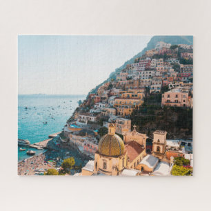 Küstenlinie   Positano Italien, Cliffside Village Puzzle