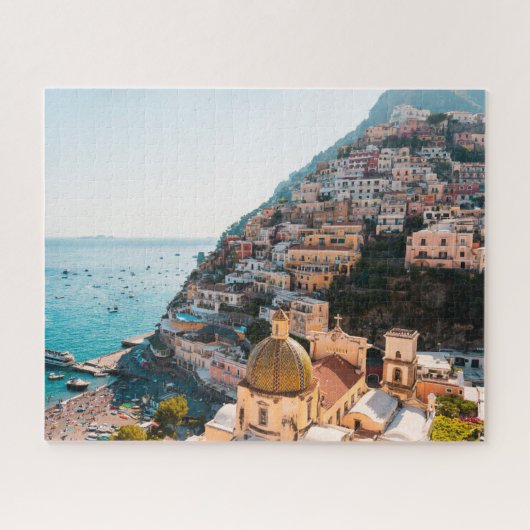 Küstenlinie | Positano Italien, Cliffside Village Puzzle (Horizontal)