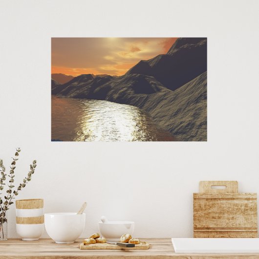 Küstenlinie Poster (Küche)