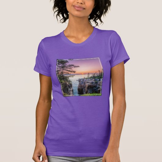 Küstenlinie | Ravens Nest Acadia Nationalpark Main T-Shirt (Vorderseite)