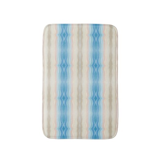 Küstenlinie Salty Wavy Wiederholungsmuster Badematte (Vorderseite Vertikal)