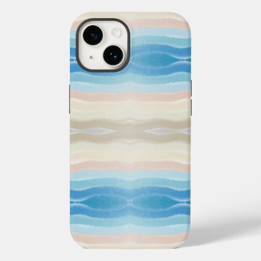 Küstenlinie Salty Wavy Wiederholungsmuster Case-Mate iPhone Hülle (Rückseite)