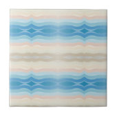 Küstenlinie Salty Wavy Wiederholungsmuster Fliese (Vorderseite)