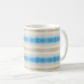 Küstenlinie Salty Wavy Wiederholungsmuster Kaffeetasse (VorderseiteRechts)
