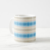 Küstenlinie Salty Wavy Wiederholungsmuster Kaffeetasse (Vorderseite Links)