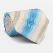 Küstenlinie Salty Wavy Wiederholungsmuster Krawatte (Gerollt)
