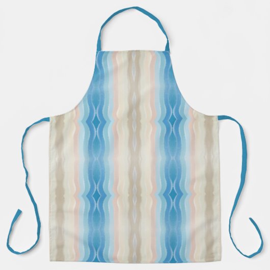 Küstenlinie Salty Wavy Wiederholungsmuster Schürze (Vorderseite)