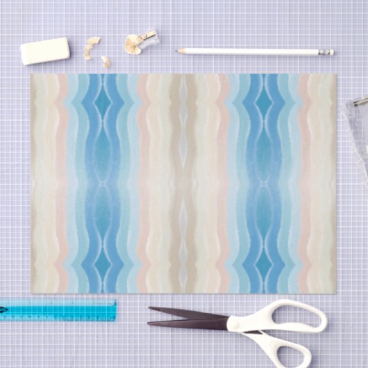 Küstenlinie Salty Wavy Wiederholungsmuster Seidenpapier (Handwerk)