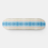 Küstenlinie Salty Wavy Wiederholungsmuster Skateboard (Horizontal)