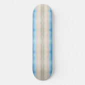 Küstenlinie Salty Wavy Wiederholungsmuster Skateboard (Vorderseite)