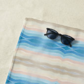 Küstenlinie Salty Wavy Wiederholungsmuster Strandtuch (Beispiel)