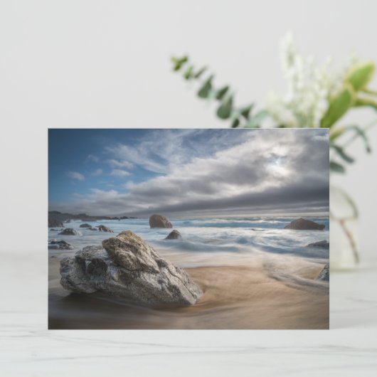 Küstenlinie | Stormy Big Sur, Kalifornien Dankeskarte (Stehend Vorderseite)