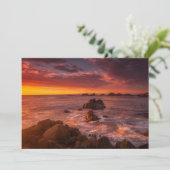 Küstenlinie | Sunset Pacific Grove Carmel Californ Dankeskarte (Stehend Vorderseite)