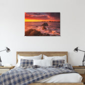 Küstenlinie | Sunset Pacific Grove Carmel Californ Leinwanddruck (Insitu (Schlafzimmer))