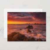 Küstenlinie | Sunset Pacific Grove Carmel Californ Postkarte (Vorne/Hinten)
