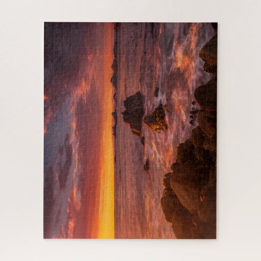 Küstenlinie | Sunset Pacific Grove Carmel Californ Puzzle (Vertikal)