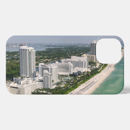 Küstenlinie | Urban Beach, Miami, Florida iPhone Hülle (Rückseite (Horizontal))