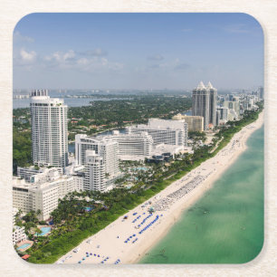 Küstenlinie Urban Beach, Miami, Florida Rechteckiger Pappuntersetzer