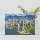Küstenlinie | Vancouver, British Columbia, Kanada Dankeskarte (Stehend Vorderseite)
