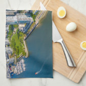 Küstenlinie | Vancouver, British Columbia, Kanada Geschirrtuch (Viertel Falte)