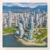 Küstenlinie | Vancouver, British Columbia, Kanada Glasuntersetzer (Vorderseite)