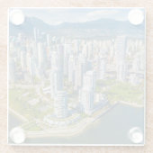 Küstenlinie | Vancouver, British Columbia, Kanada Glasuntersetzer (Rückseite)