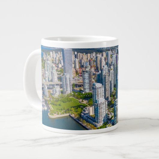 Küstenlinie | Vancouver, British Columbia, Kanada Jumbo-Tasse (Vorderseite Links)