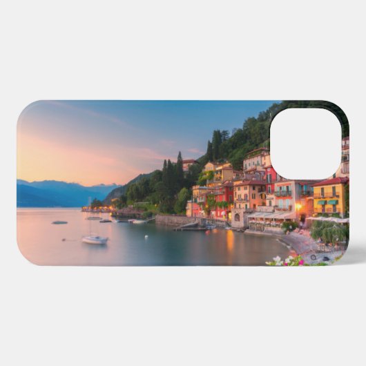 Küstenlinie | Varenna, Lombardei, Italien iPhone Hülle (Rückseite (Horizontal))
