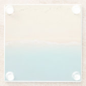 Küstenlinie von oben glasuntersetzer (Rückseite)