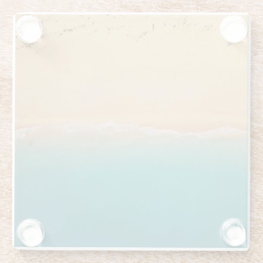 Küstenlinie von oben glasuntersetzer (Rückseite)