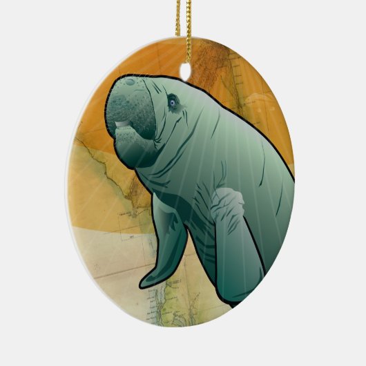 Küstenmanatis von Florida Keramikornament (Rechts)