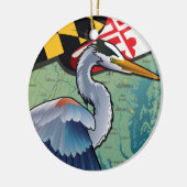 Küstenmaryland-Blau-Reiher Keramikornament (Links)