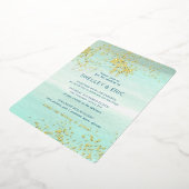 Küstenmeer Hochzeitwasser Folieneinladung (Gedreht)