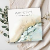 Küstenmeer-Wave Sand-Beach-Hair-Clip-Display Quadratische Visitenkarte