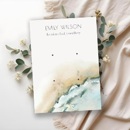 Küstenmeer Wave Sandstrand 2 Earring Display Visitenkarte