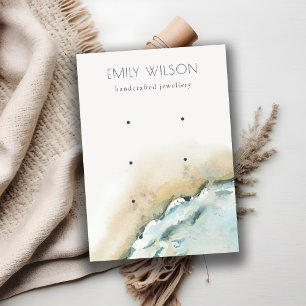 Küstenmeer Wave Sandstrand 3 Earring Display Visitenkarte