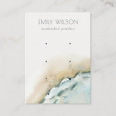 Küstenmeer Wave Sandstrand 3 Earring Display Visitenkarte (Vorderseite)
