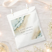 Küstenmeer Waves Sand Beach Nautical Baby Dusche Geschenktütchen (Ausgeschnitten)