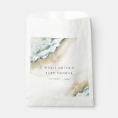 Küstenmeer Waves Sand Beach Nautical Baby Dusche Geschenktütchen (Vorderseite)