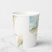 Küstenmeer-Waves Sand Beach Schönheit Hochzeit Pappbecher (Links)
