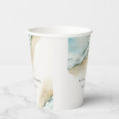 Küstenmeer-Waves Sand Beach Schönheit Hochzeit Pappbecher (Rechts)