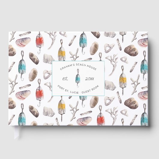 Küstenmeere | Beach House Gästebuch (Vorderseite)