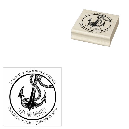 Küstenmeere der Moment Rücksendeadresse Gummistempel (Stempel)