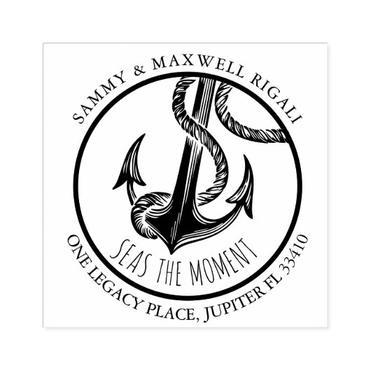 Küstenmeere der Moment Rücksendeadresse Gummistempel (Prägung)