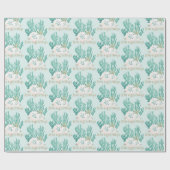 Küstenmeere & Grüße Türkisfarbener Glitzer Geschenkpapier (Flach)