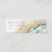 Küstenmeere - Sandstrand-Erd-Anzeige Mini Visitenkarte (Vorderseite)