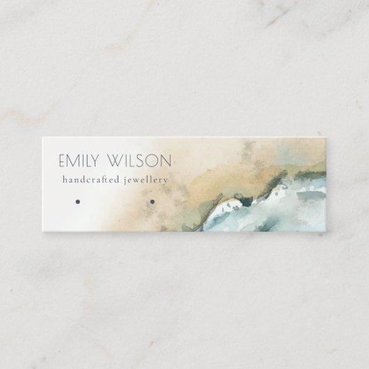 Küstenmeere - Sandstrand-Erd-Anzeige Mini Visitenkarte (Vorderseite)