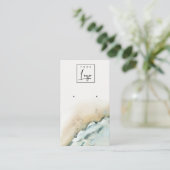 Küstenmeere - Sandstrand-Erd-Anzeige Visitenkarte (Stehend Vorderseite)