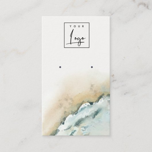 Küstenmeere - Sandstrand-Erd-Anzeige Visitenkarte (Vorderseite)