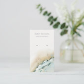 Küstenmeere - Sandstrand-Erd-Anzeige Visitenkarte (Stehend Vorderseite)